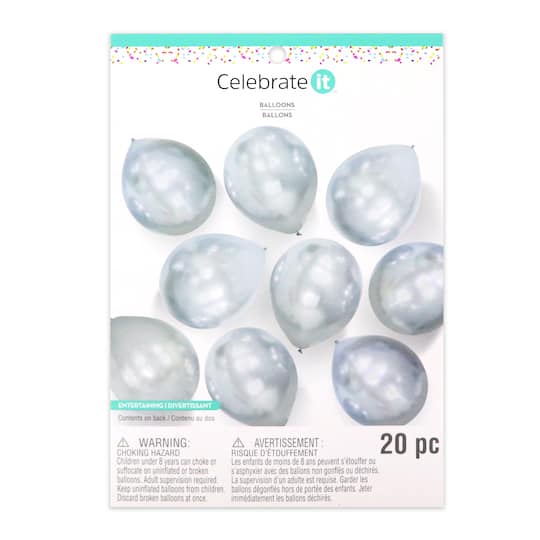 12&#x22; Silver Balloons by Celebrate It&#x2122;, 20ct.